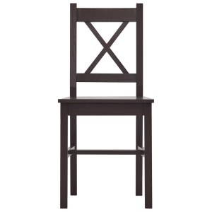 Set mobilier de bucătărie, 7 piese, maro inchis, lemn de pin - Img 6