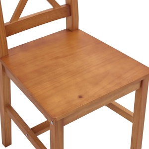 Set mobilier de bucătărie, 7 piese, maro miere, lemn de pin - Img 9