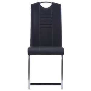 Set mobilier de bucătărie, 7 piese, negru, piele ecologică - Img 6