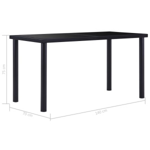 Set mobilier de bucătărie, 7 piese, negru, piele ecologică - Img 10