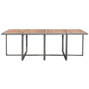 Set mobilier de exterior 13 piese antracit poliratan și acacia - Img 10