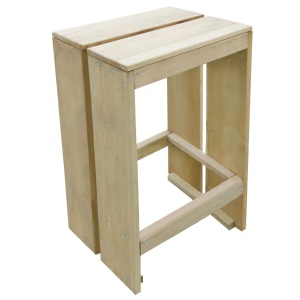 Set mobilier de exterior, 5 piese, lemn de pin tratat - Img 3