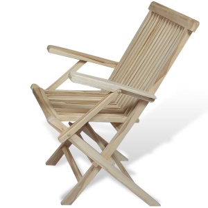 Set mobilier de exterior, 5 piese, lemn masiv de tec - Img 8