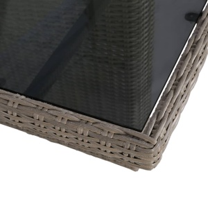 Set mobilier de exterior, 7 piese, maro, poliratan - Img 5