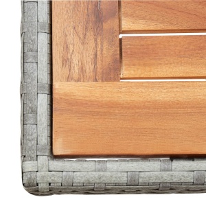 Set mobilier de exterior cu perne, 9 piese, antracit, poliratan - Img 11