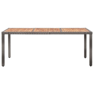 Set mobilier de exterior cu perne, 9 piese, gri, poliratan - Img 8