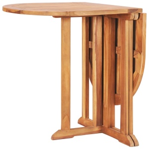 Set mobilier de exterior pliabil, 5 piese, lemn masiv de tec - Img 8