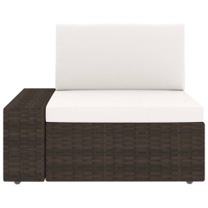 Set mobilier de grădină, 3 piese, maro, poliratan - Img 7