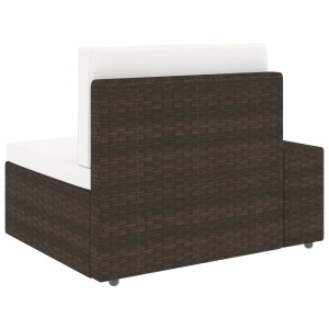 Set mobilier de grădină, 3 piese, maro, poliratan - Img 10