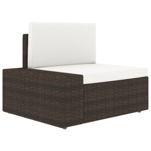 Set mobilier de grădină, 3 piese, maro, poliratan - Img 12