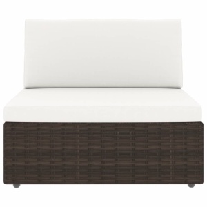 Set mobilier de grădină, 4 piese, maro, poliratan - Img 4