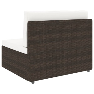 Set mobilier de grădină, 4 piese, maro, poliratan - Img 5