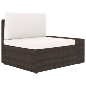 Set mobilier de grădină, 8 piese, maro, poliratan - Img 6
