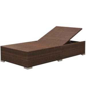 Set mobilier de grădină cu perne, 3 piese, maro, poliratan - Img 6