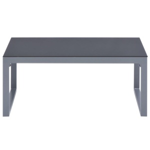 Set mobilier de grădină cu perne 3 piese negru aluminiu - Img 4