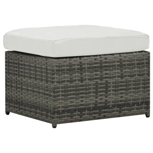 Set mobilier de grădină cu perne, 4 piese, antracit, poliratan - Img 6