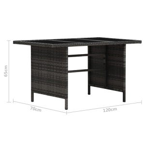 Set mobilier de grădină cu perne, 4 piese, gri, poliratan - Img 10