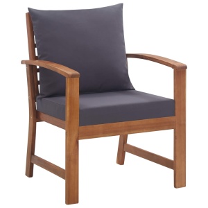 Set mobilier de grădină cu perne, 4 piese, lemn masiv de acacia - Img 12