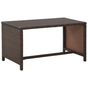 Set mobilier de grădină cu perne, 4 piese, maro, poliratan - Img 4