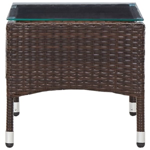 Set mobilier de grădină cu perne, 4 piese, maro, poliratan - Img 11