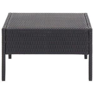 Set mobilier de grădină cu perne, 5 piese, negru, poliratan - Img 9