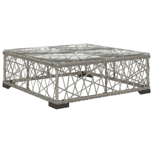 Set mobilier de grădină cu perne, 6 piese, gri, poliratan - Img 6