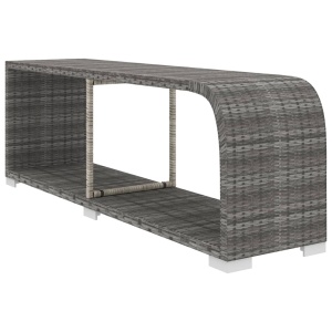 Set mobilier de grădină cu perne, 8 piese, gri, poliratan - Img 6