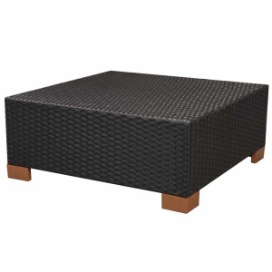 Set mobilier de grădină cu perne, 8 piese, negru, poliratan - Img 9