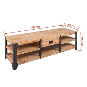 Set mobilier de sufragerie, 3 piese, lemn masiv de acacia - Img 6