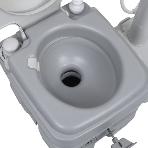 Set suport chiuvetă și toaletă portabilă pentru camping, gri - Img 9