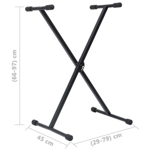 Set suport de claviatură și taburet, negru - Img 10