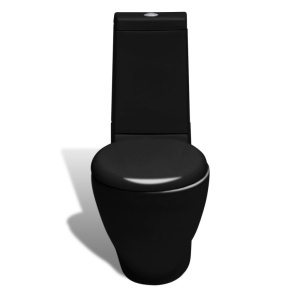 Set Toaletă și Bideu Ceramică Negru - Img 12