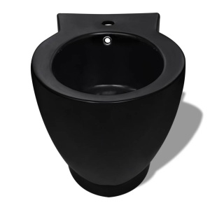 Set vas de toaletă și bideu din ceramică, negru - Img 6