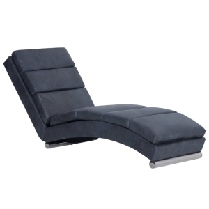 Șezlong, gri, piele intoarsă artificială - Img 2