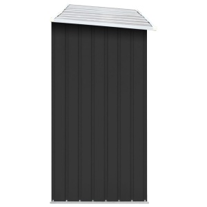 Șopron depozitare lemne antracit 330x84x152 cm oțel galvanizat - Img 4