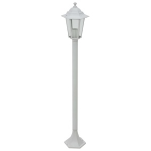 Stâlp iluminare grădină, 6 buc., alb, 110 cm, aluminiu, E27 - Img 2