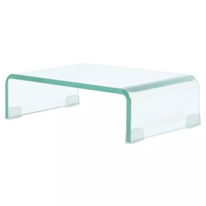 Stativ TV/monitor, sticlă transparentă, 40 x 25 x 11 cm