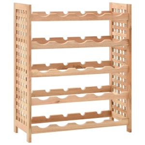 Stativ vinuri pentru 25 de sticle 63x25x73cm lemn masiv nuc