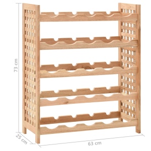 Stativ vinuri pentru 25 de sticle 63x25x73cm lemn masiv nuc - Img 7
