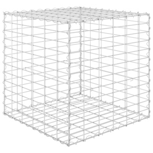 Strat inălțat cub gabion, 60 x 60 x 60 cm, sârmă de oțel - Img 2
