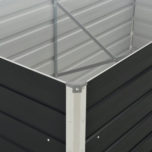 Strat inălțat de grădină antracit 160x80x77 cm oțel galvanizat - Img 2
