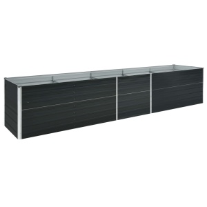 Strat inălțat de grădină antracit 400x80x45 cm oțel galvanizat - Img 2