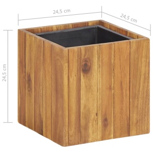 Strat inălțat de grădină ghiveci 24,5 x 24,5 x 24,5 cm acacia - Img 7