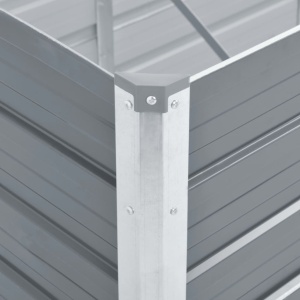 Strat inălțat de grădină, gri, 160 x 40 x 45 cm oțel galvanizat - Img 5