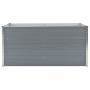 Strat inălțat de grădină, gri, 160x80x45 cm, oțel galvanizat - Img 4