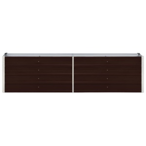 Strat inălțat de grădină maro 240 x 40 x 45 cm oțel galvanizat - Img 3