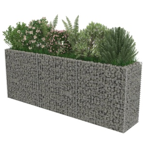 Strat inălțat gabion, 270 x 50 x 100 cm, oțel galvanizat - Img 3