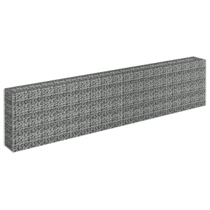 Strat inălțat gabion, 360 x 30 x 90 cm, oțel galvanizat - Img 3