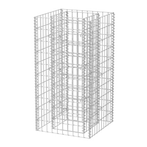 Strat inălțat gabion, 50 x 50 x 100 cm, oțel - Img 2