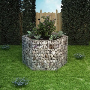 Strat inălțat gabion hexagonal, 160 x 140 x 100 cm